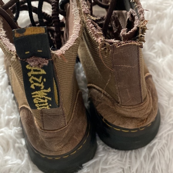 Dr Marten canvas and leather lace up boots - Picture 8 of 13